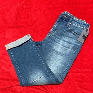 Mossimo Distressed Crop Stretch Jeans. Sz 4